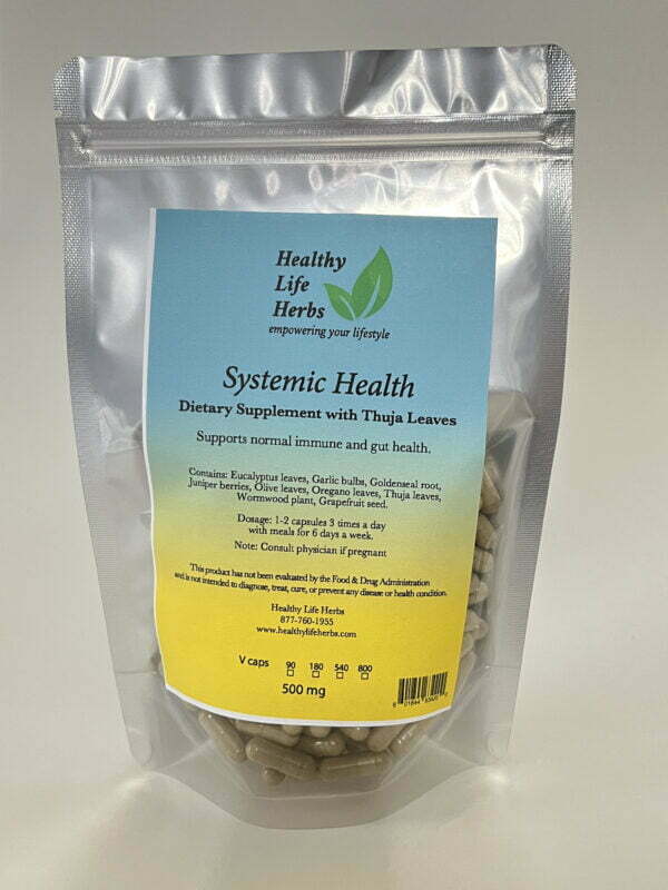Systemic Health Dietary Supplement with Thuja Leaves